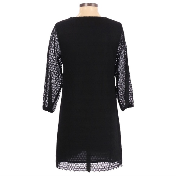 🌺 Little White Lies Urban Outfitters Ffion Black Lace Up Cover Up Dress Size XS - Picture 2 of 11